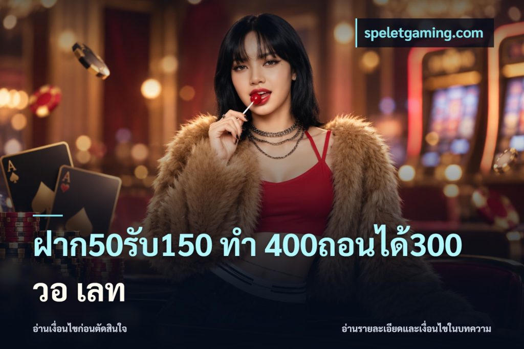 ฝาก50รับ150 ทํา 400ถอนได้300 วอ เลท