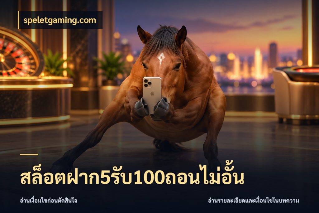สล็อตฝาก5รับ100ถอนไม่อั้น โปรยอดรับที่สายเกมสนใจ กับ speletgaming.com