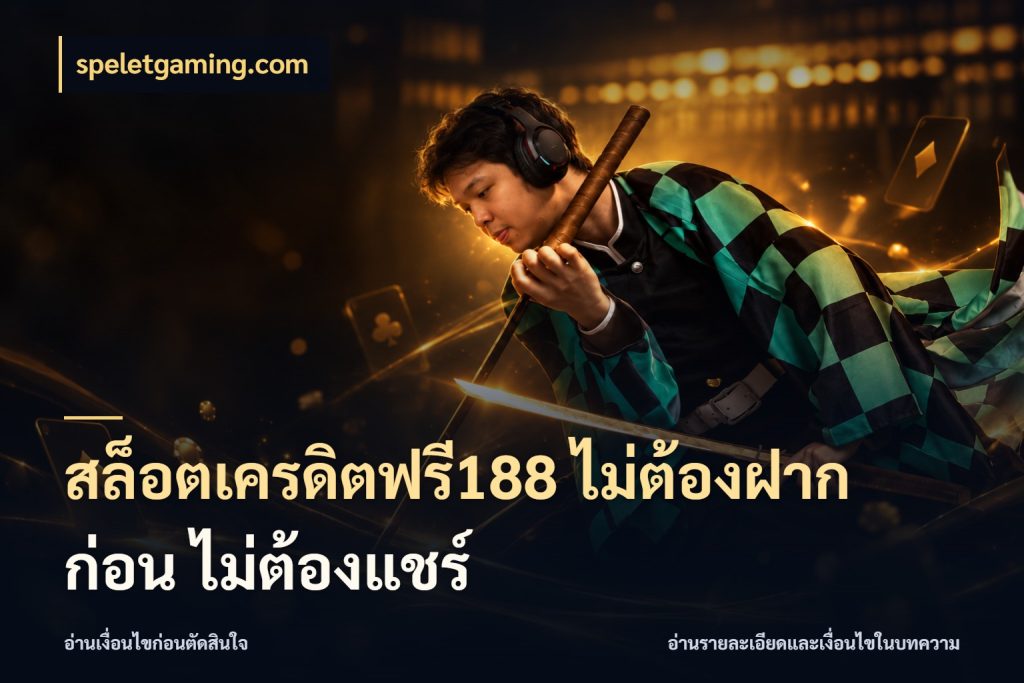 สล็อตเครดิตฟรี188 ไม่ต้องฝาก ก่อน ไม่ต้องแชร์ ชนิดเครดิตกับสิทธิ์ที่คุณอยากรู้ สไตล์ speletgaming.com