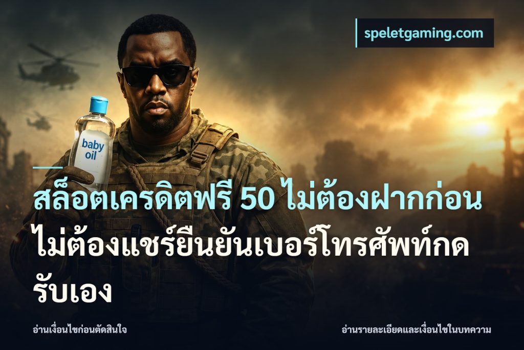 สล็อตเครดิตฟรี 50 ไม่ต้องฝากก่อนไม่ต้องแชร์ยืนยันเบอร์โทรศัพท์กดรับเอง
