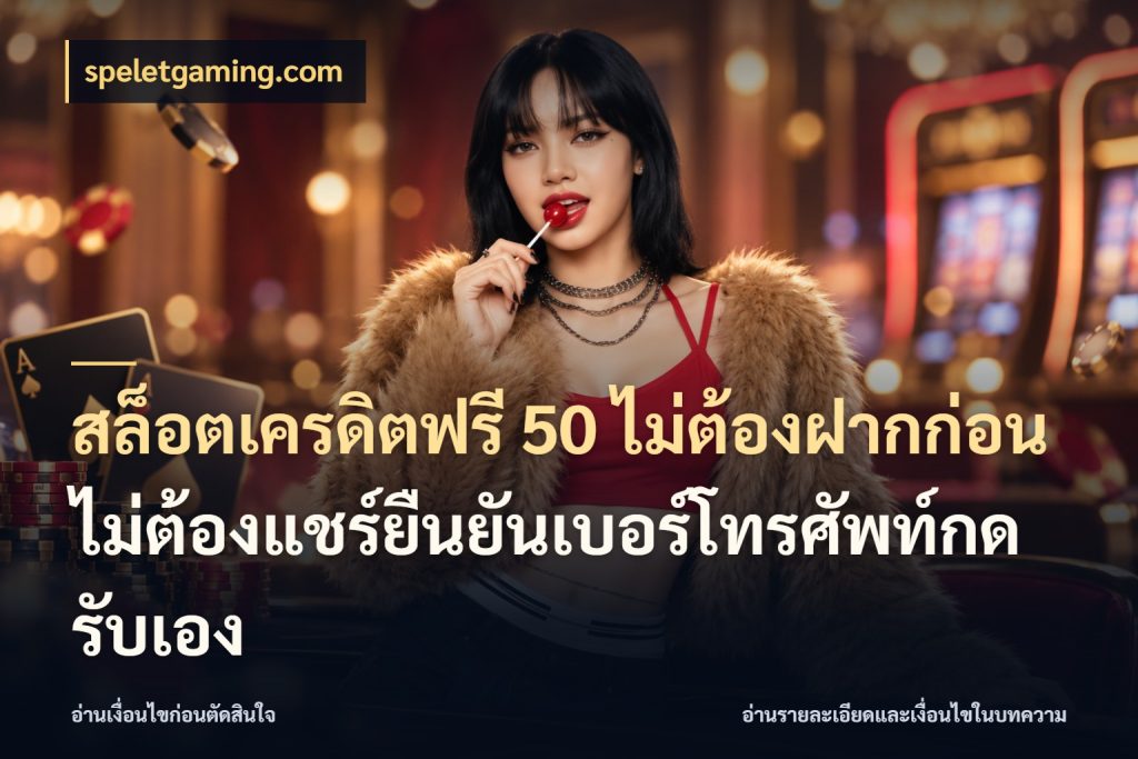 สล็อตเครดิตฟรี 50 ไม่ต้องฝากก่อนไม่ต้องแชร์ยืนยันเบอร์โทรศัพท์กดรับเอง speletgaming.com เครดิตฟรีกับจังหวะลุ้นที่คุณเลือก