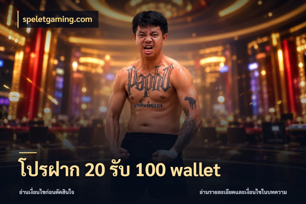 โปรฝาก 20 รับ 100 wallet speletgaming.com ยอดฝากและยอดรับในมุมของคนชอบลุ้น