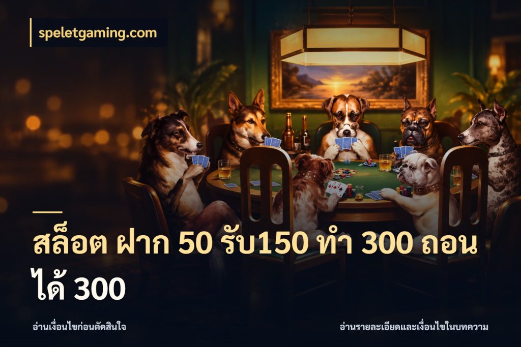 สล็อต ฝาก 50 รับ150 ทํา 300 ถอนได้ 300 จับคู่โบนัสกับสไตล์เกมที่ชอบ กับ speletgaming.com