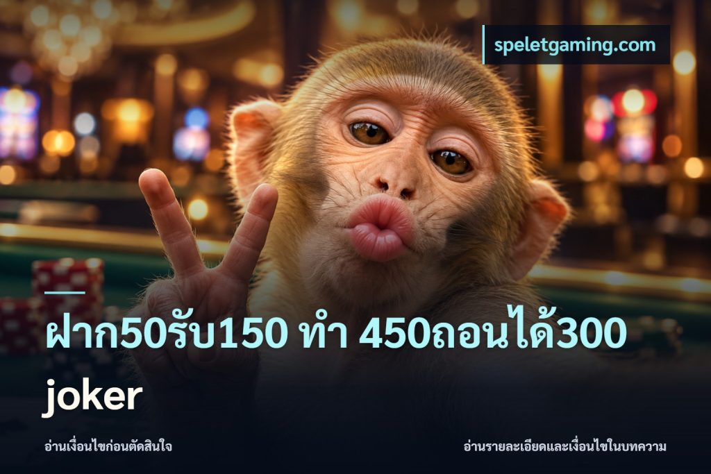 ฝาก50รับ150 ทํา 450ถอนได้300 joker