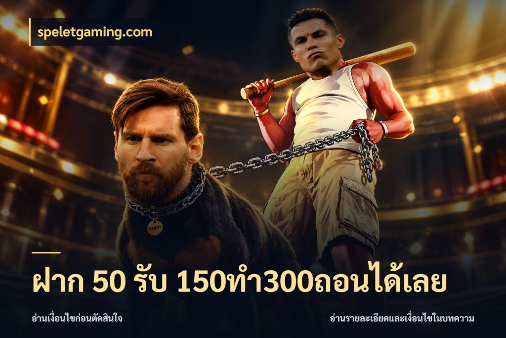 ฝาก 50 รับ 150ทำ300ถอนได้เลย โปรยอดรับที่สายเกมสนใจ สไตล์ speletgaming.com