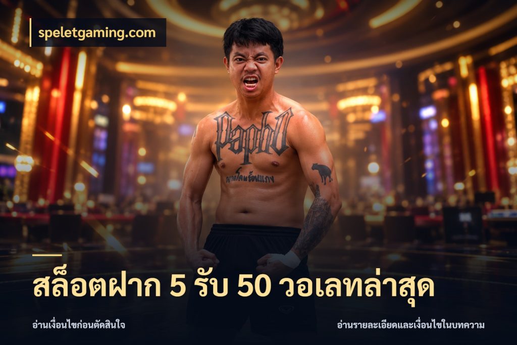 สล็อตฝาก 5 รับ 50 วอเลทล่าสุด speletgaming.com เปิดมุมโปรให้เข้ากับเกมแนวโปรด