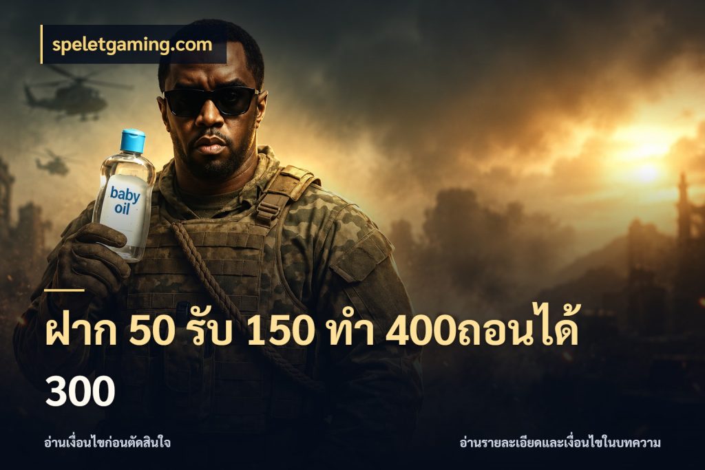 ฝาก 50 รับ 150 ทํา 400ถอนได้ 300 เครดิตกับรูปแบบโปรที่ตรงใจ กับ speletgaming.com