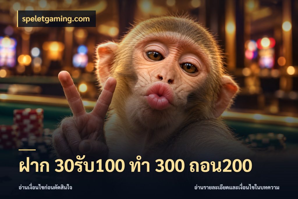 ฝาก 30รับ100 ทํา 300 ถอน200 เปิดมุมโปรให้เข้ากับเกมแนวโปรด สไตล์ speletgaming.com