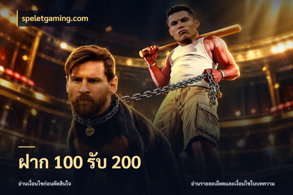 ฝาก 100 รับ 200 ยอดฝากและยอดรับในมุมของคนชอบลุ้น กับ speletgaming.com