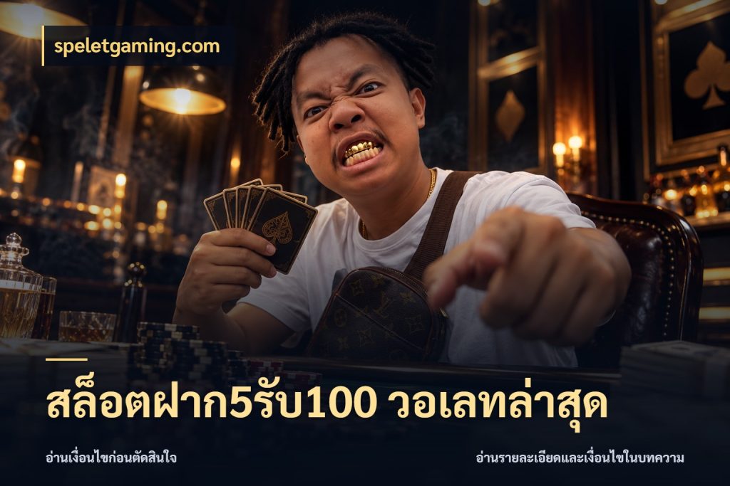 สล็อตฝาก5รับ100 วอเลทล่าสุด จับคู่โบนัสกับสไตล์เกมที่ชอบ กับ speletgaming.com