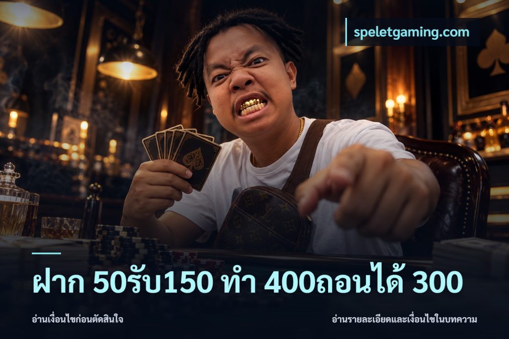 ฝาก 50รับ150 ทํา 400ถอนได้ 300