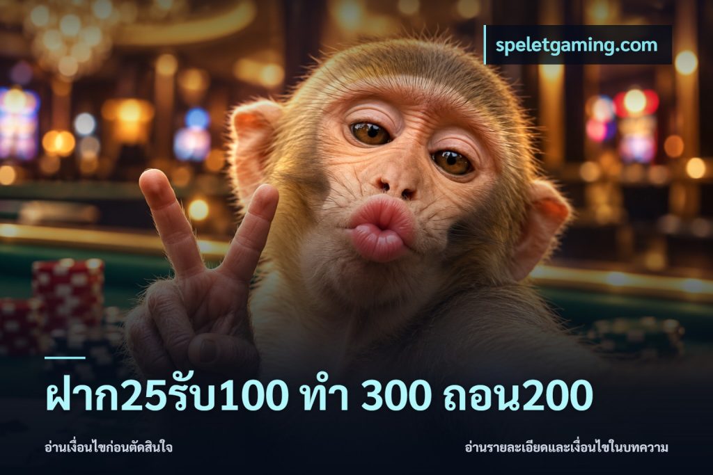 ฝาก25รับ100 ทํา 300 ถอน200