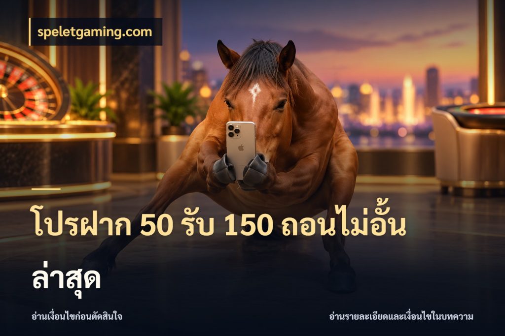 โปรฝาก 50 รับ 150 ถอนไม่อั้นล่าสุด รูปแบบโบนัสกับสิทธิ์ของสายเกม กับ speletgaming.com
