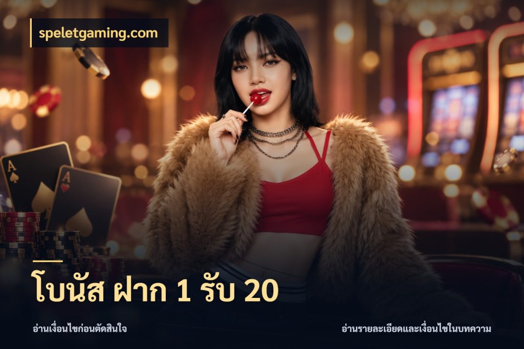 โบนัส ฝาก 1 รับ 20 เครดิตกับรูปแบบโปรที่ตรงใจ สไตล์ speletgaming.com