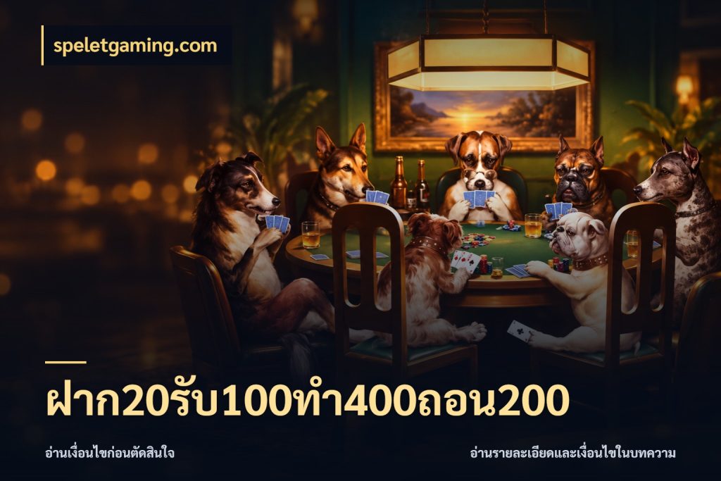 ฝาก20รับ100ทํา400ถอน200 รูปแบบโบนัสกับสิทธิ์ของสายเกม กับ speletgaming.com