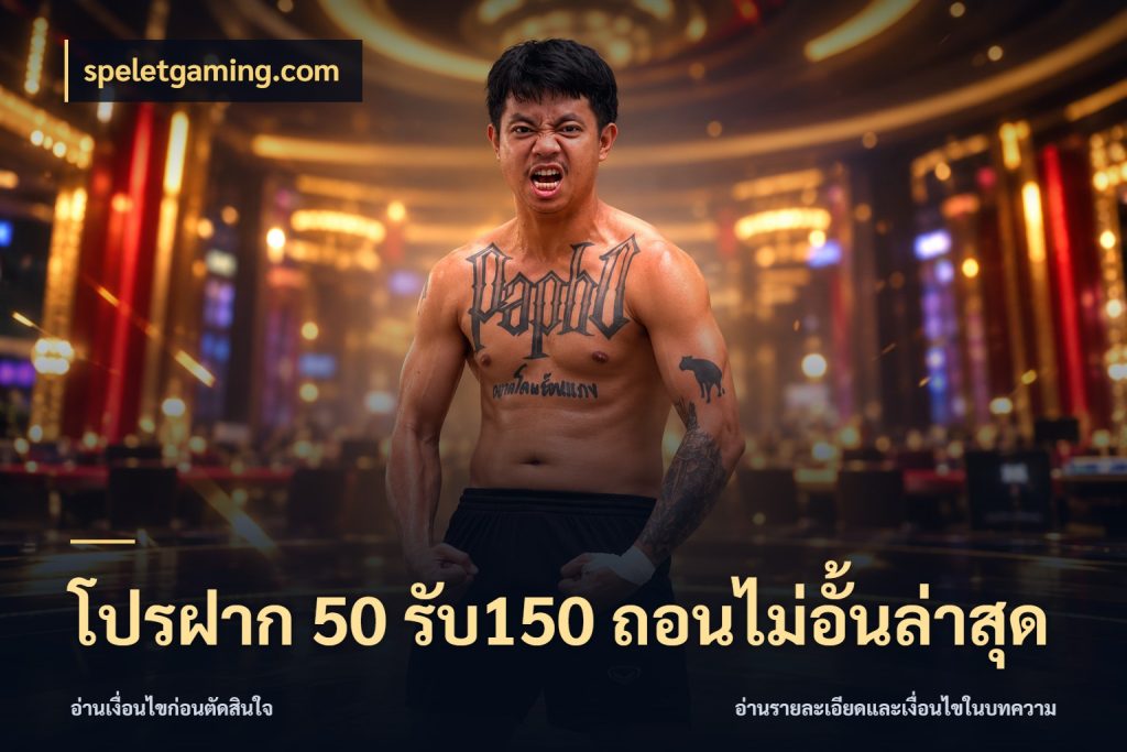 โปรฝาก 50 รับ150 ถอนไม่อั้นล่าสุด speletgaming.com รูปแบบโบนัสกับสิทธิ์ของสายเกม