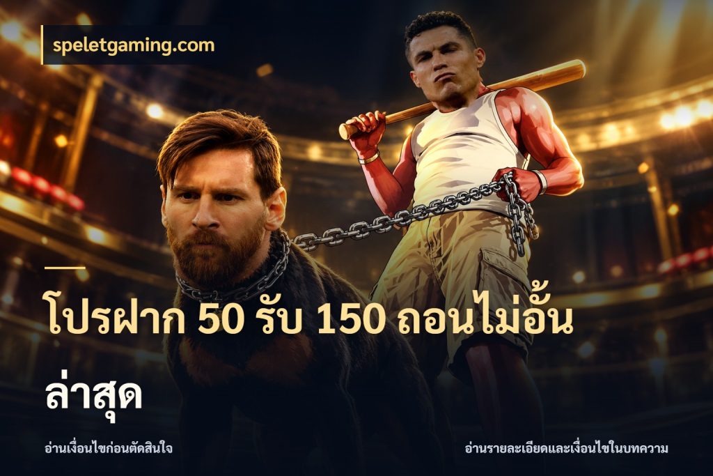 โปรฝาก 50 รับ 150 ถอนไม่อั้น ล่าสุด เปิดมุมโปรให้เข้ากับเกมแนวโปรด ในมุม speletgaming.com