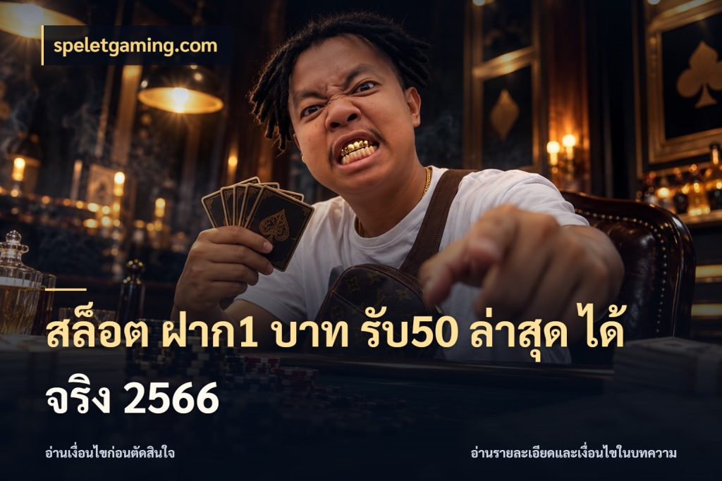 สล็อต ฝาก1 บาท รับ50 ล่าสุด ได้ จริง 2566 จับประเด็นยอดรับก่อนเลือกความสนุก ในมุม speletgaming.com