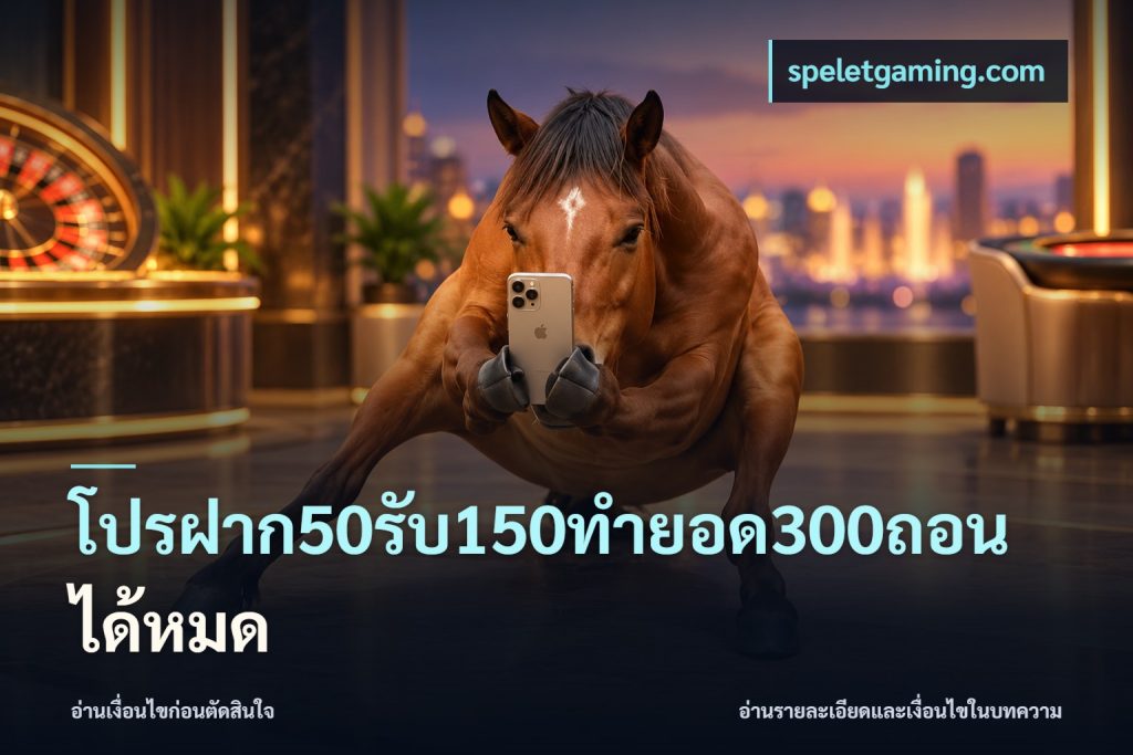 โปรฝาก50รับ150ทํายอด300ถอนได้หมด