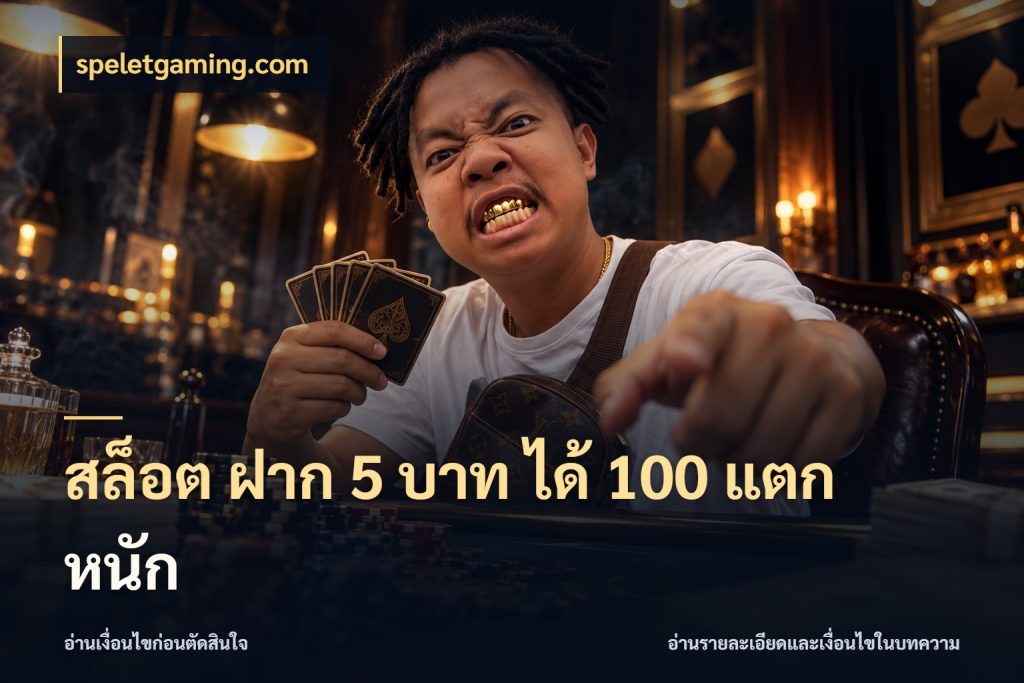 สล็อต ฝาก 5 บาท ได้ 100 แตก หนัก สีสันของโปรฝากและยอดรับ กับ speletgaming.com