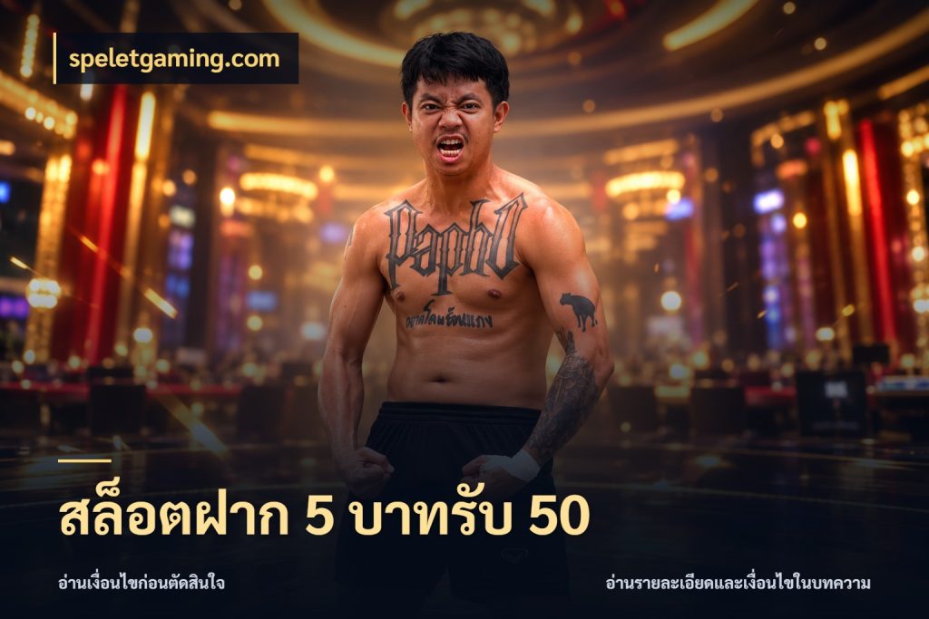 สล็อตฝาก 5 บาทรับ 50 โปรยอดรับที่สายเกมสนใจ กับ speletgaming.com