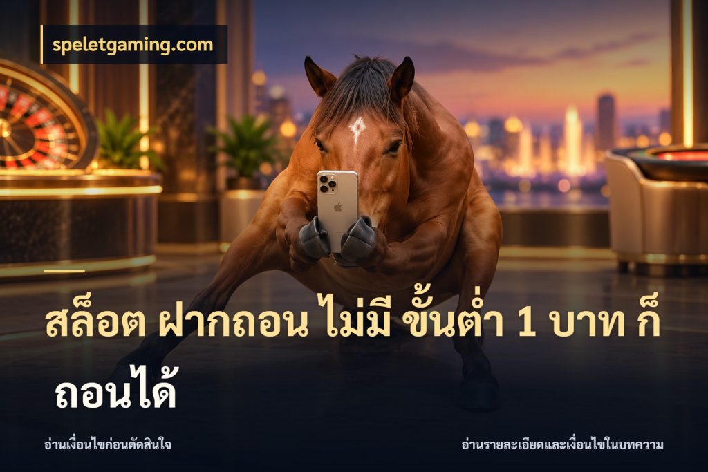 สล็อต ฝากถอน ไม่มี ขั้นต่ำ 1 บาท ก็ ถอนได้ เปิดมุมยอดเริ่มต้นสำหรับคนชอบเกม สไตล์ speletgaming.com