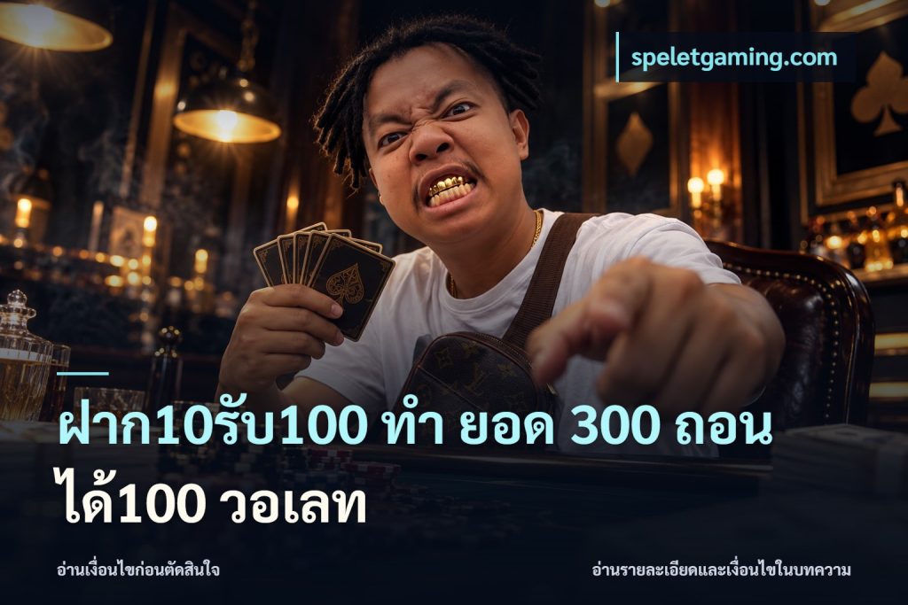 ฝาก10รับ100 ทํา ยอด 300 ถอนได้100 วอเลท