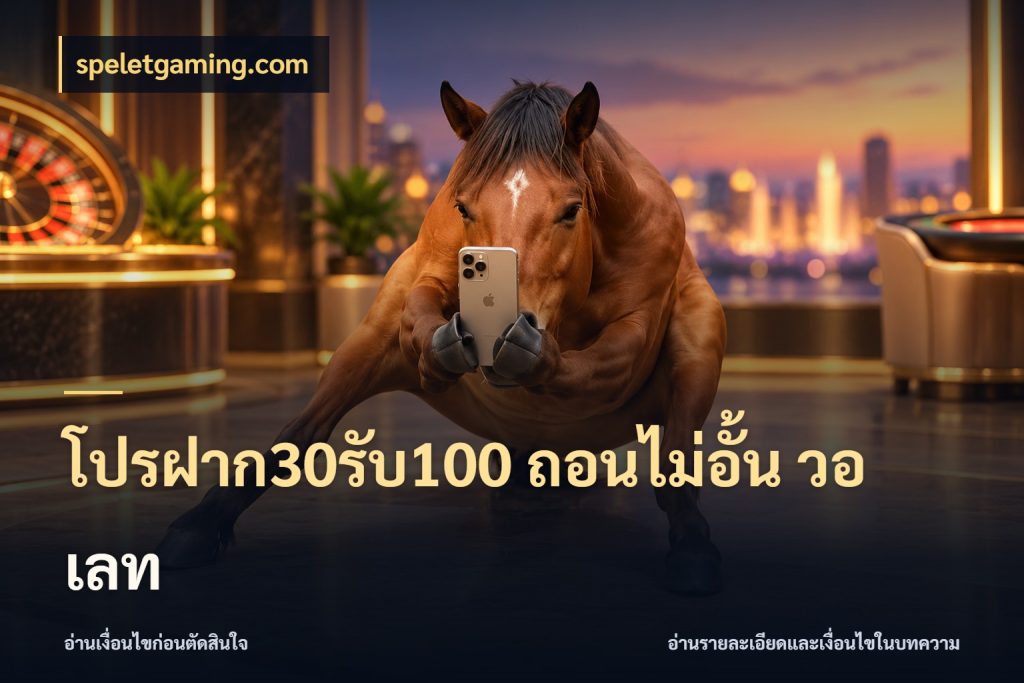 โปรฝาก30รับ100 ถอนไม่อั้น วอ เลท speletgaming.com ยอดฝากและยอดรับในมุมของคนชอบลุ้น
