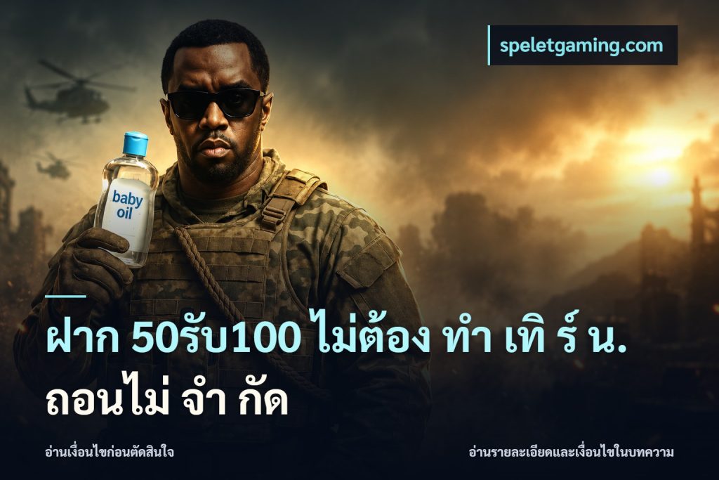 ฝาก 50รับ100 ไม่ต้อง ทํา เทิ ร์ น. ถอนไม่ จํา กัด