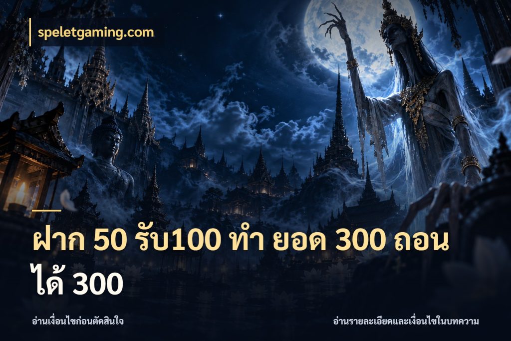 ฝาก 50 รับ100 ทํา ยอด 300 ถอนได้ 300 เปิดมุมโปรให้เข้ากับเกมแนวโปรด กับ speletgaming.com