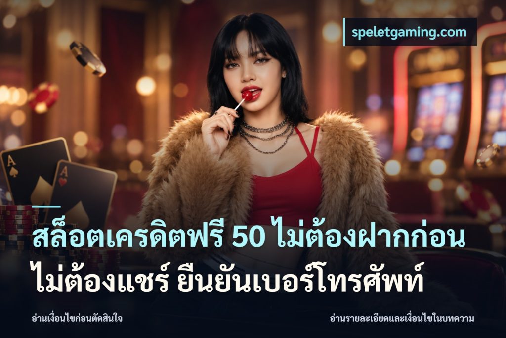 สล็อตเครดิตฟรี 50 ไม่ต้องฝากก่อน ไม่ต้องแชร์ ยืนยันเบอร์โทรศัพท์