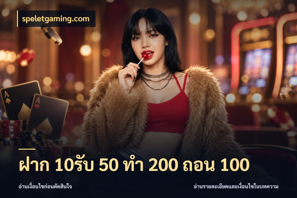 ฝาก 10รับ 50 ทํา 200 ถอน 100 เครดิตกับรูปแบบโปรที่ตรงใจ ในมุม speletgaming.com