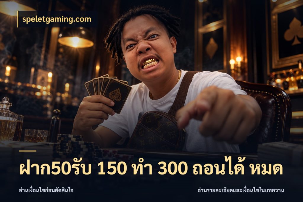ฝาก50รับ 150 ทำ 300 ถอนได้ หมด speletgaming.com สายโบนัสเลือกจังหวะสนุกได้อย่างไร