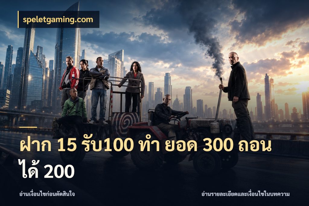 ฝาก 15 รับ100 ทํา ยอด 300 ถอนได้ 200 สนุกกับตัวเลือกโปรในสไตล์ของคุณ กับ speletgaming.com