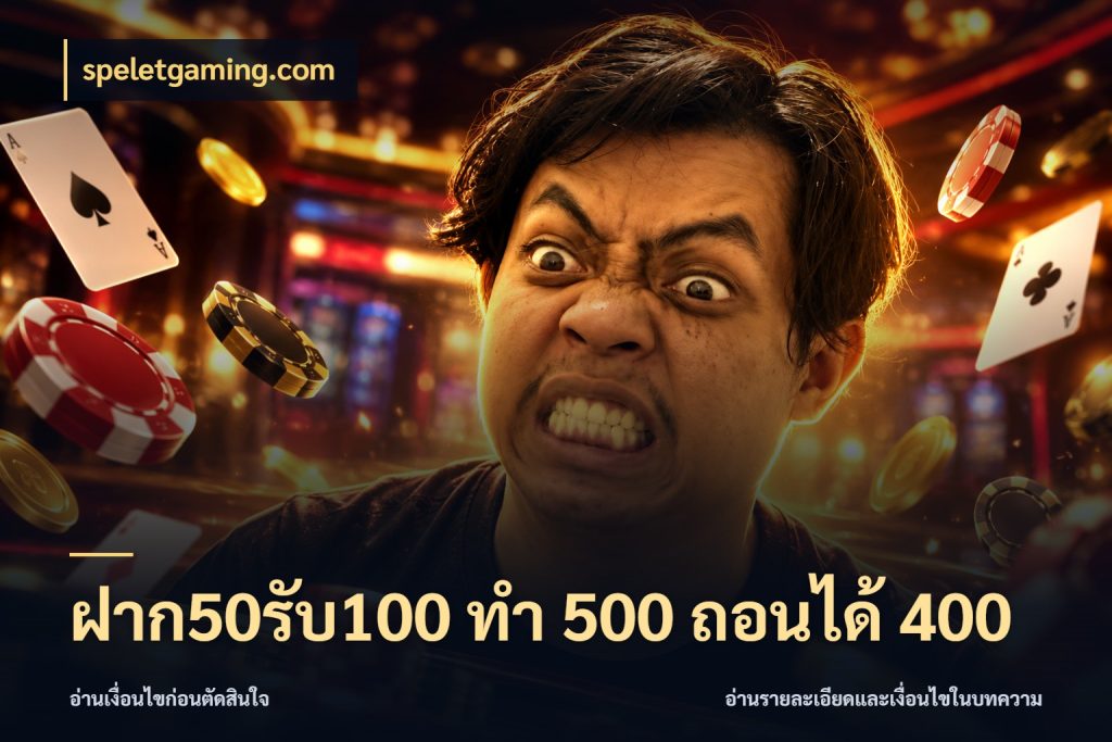 ฝาก50รับ100 ทํา 500 ถอนได้ 400 speletgaming.com โปรกับเกมที่ชอบเลือกให้ตรงสไตล์
