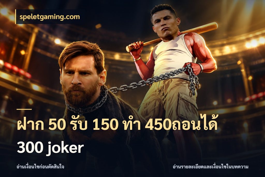 ฝาก 50 รับ 150 ทํา 450ถอนได้ 300 joker speletgaming.com เปิดมุมโปรให้เข้ากับเกมแนวโปรด