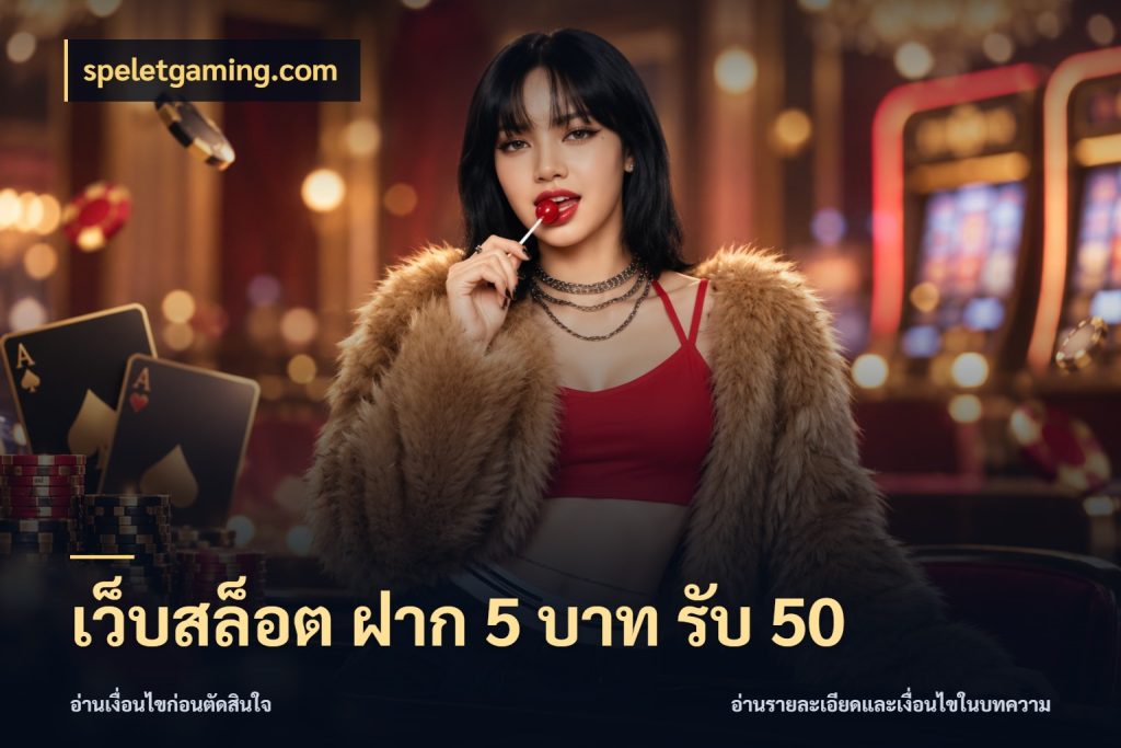 เว็บสล็อต ฝาก 5 บาท รับ 50 สีสันของโปรฝากและยอดรับ กับ speletgaming.com