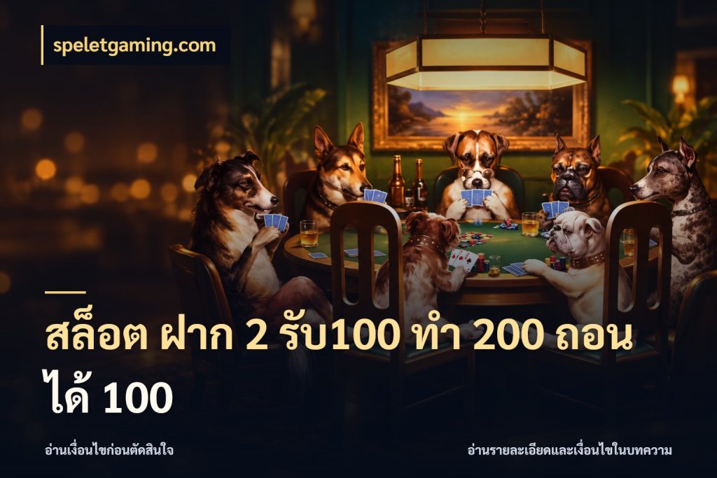 สล็อต ฝาก 2 รับ100 ทํา 200 ถอนได้ 100 สีสันของโปรฝากและยอดรับ สไตล์ speletgaming.com