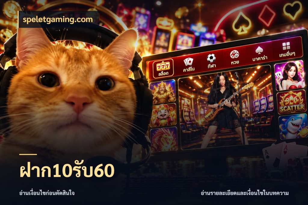 ฝาก10รับ60 โปรกับเกมที่ชอบเลือกให้ตรงสไตล์ สไตล์ speletgaming.com