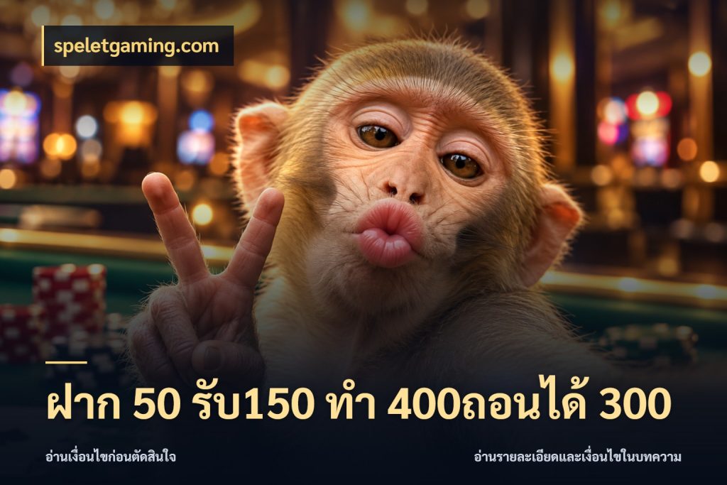 ฝาก 50 รับ150 ทํา 400ถอนได้ 300 สายโบนัสเลือกจังหวะสนุกได้อย่างไร กับ speletgaming.com